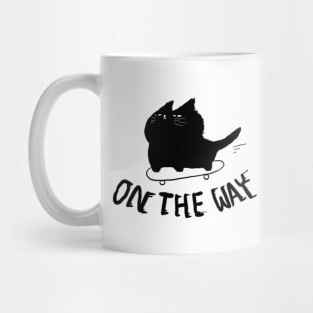 BLACK CAT ON THE WAY Mug